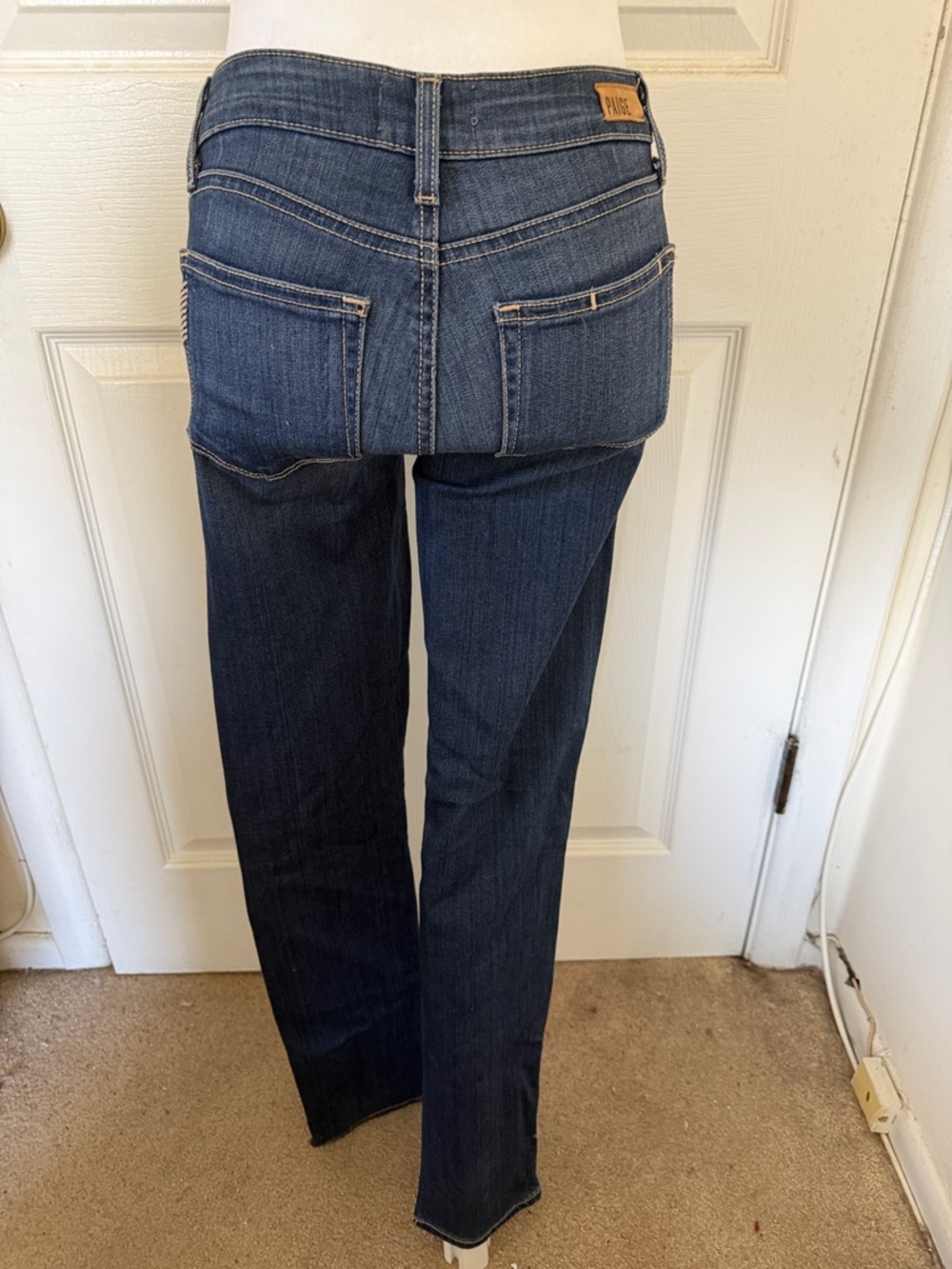 PAIGE Dark Blue Skyline Skinny Jeans
